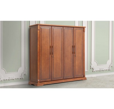 Brilliant Solid Wood 4 Door Wardrobe by Damro